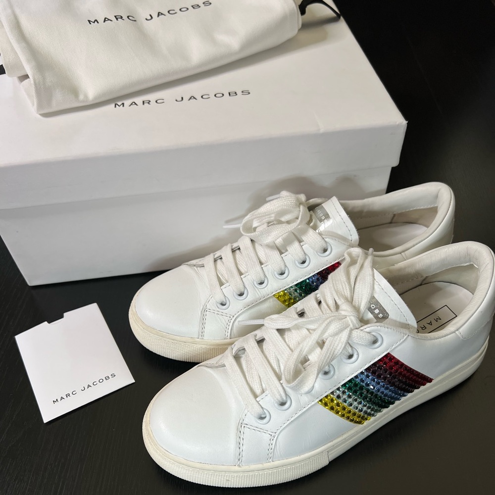 Marc Jacobs Empire Strass Lace Up Sneakers - Picture 3 of 14